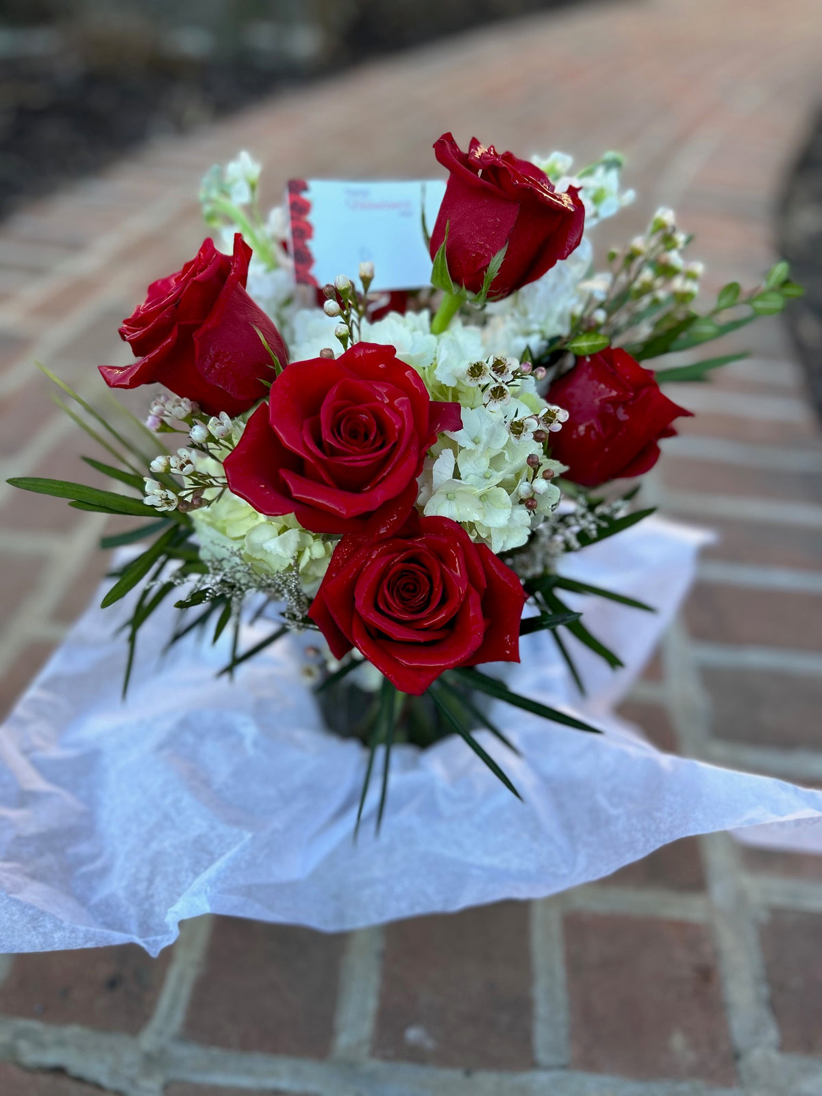 Mason Jar Valentine's Day Arrangement